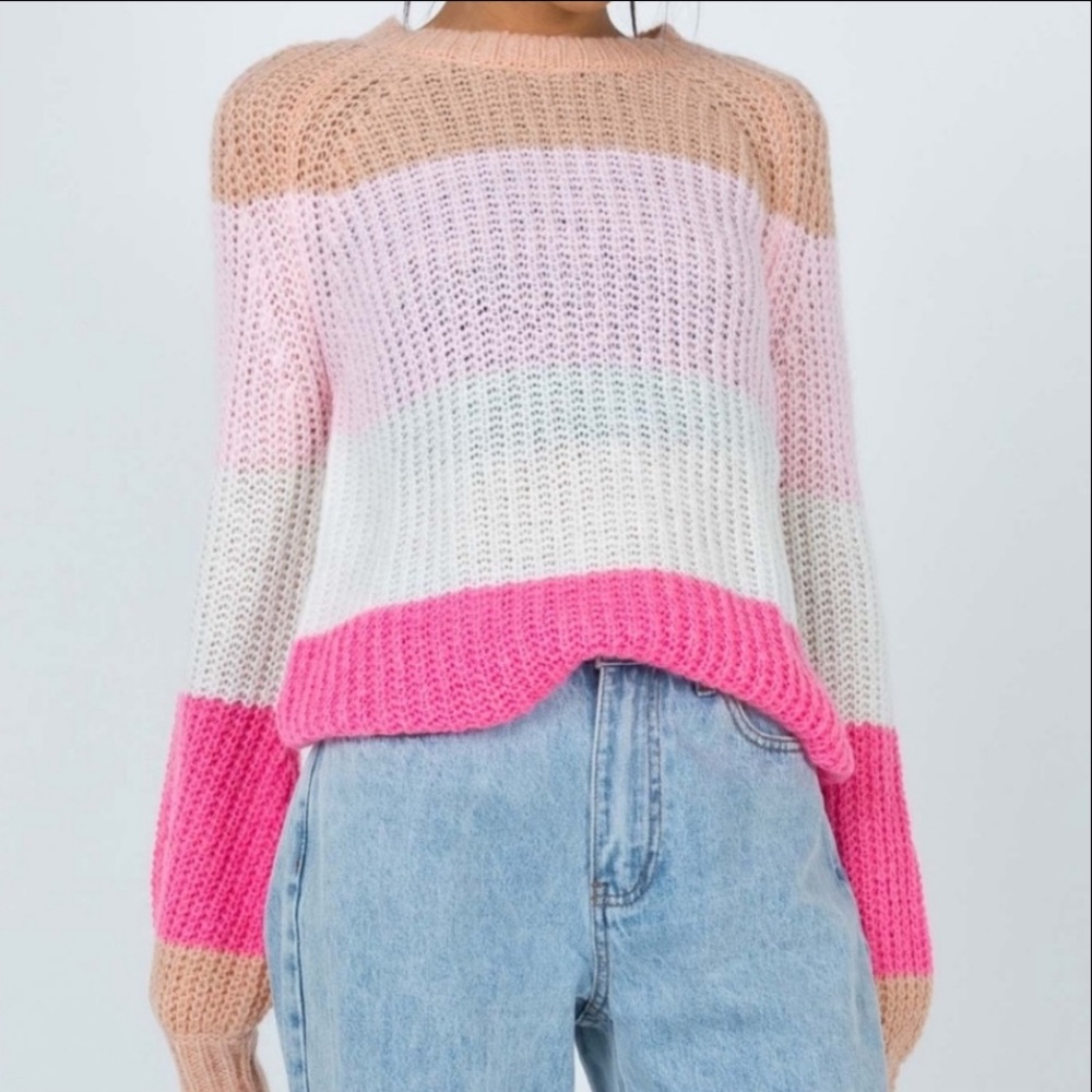 Princess Polly Willow Colorblock Wool Blend Oversized Balloon Sleeve Sweater - Picture 14 of 14